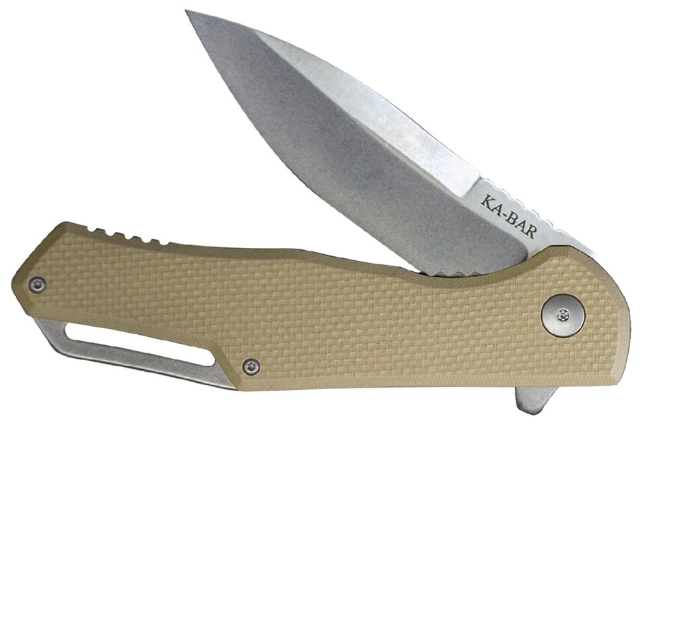 Ka-Bar Jarosz Folder Flipper 3.4 in Spearpoint G-10 Handle