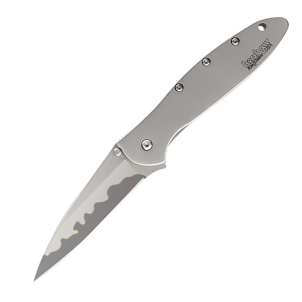 Kershaw Leek Assisted 3in Black Combo Black Stainless Handle